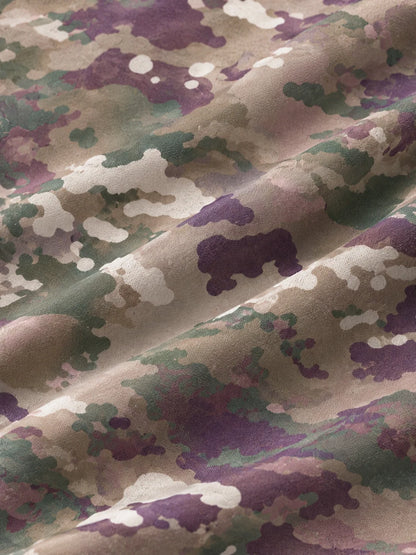 Vintage-Camouflage-Performance-Pullover mit kurzem Reißverschluss