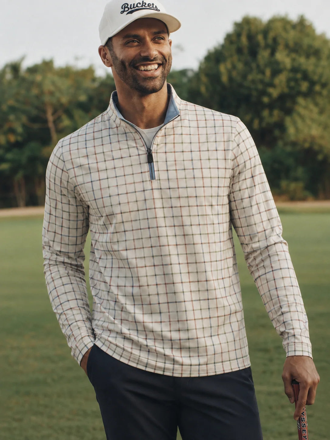 Heritage Check Golf Quarter-Zip-Pullover