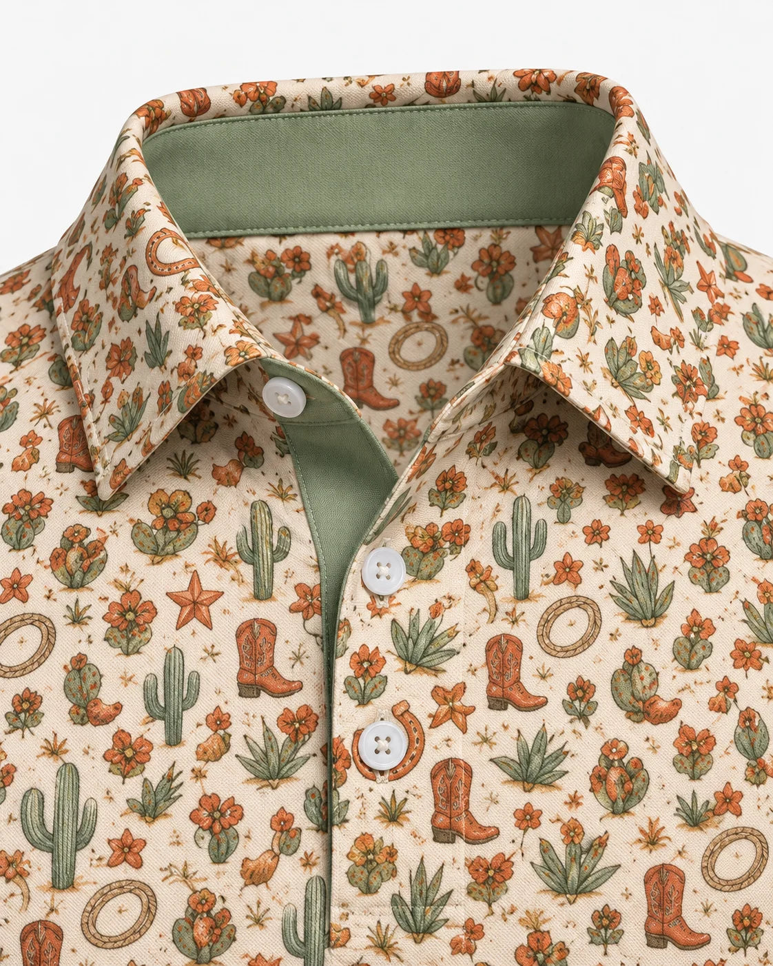 Desert Bloom Western-Poloshirt