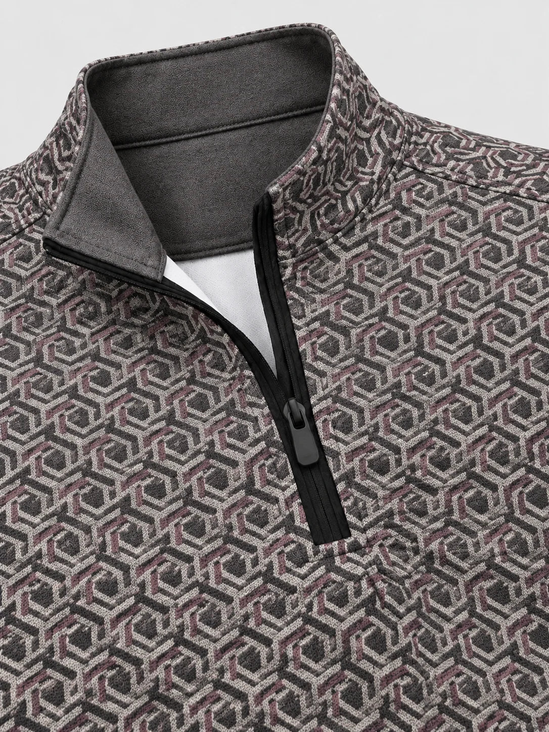 Modern Geo Performance Golf Quarter-Zip Pullover