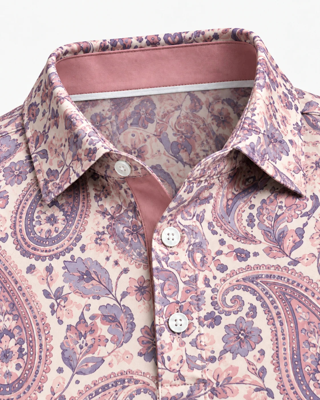 Blush Paisley Golf-Poloshirt
